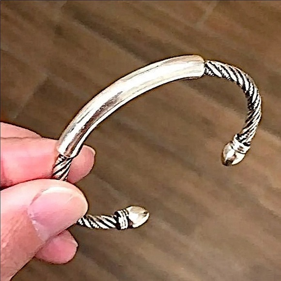 Sterling Silver Bangle Cuff Bracelet - Picture 8 of 11